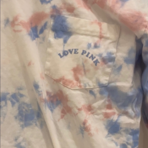 Cute pink tie-dye oversized long sleeve tee - Picture 4 of 5